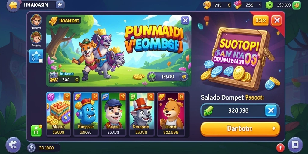 Screenshot menunjukkan antarmuka utama yang menarik.