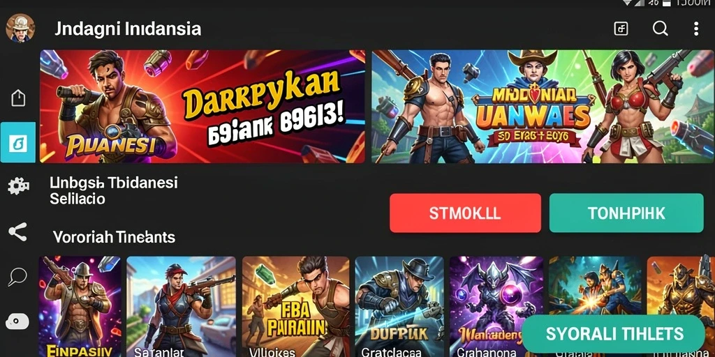 Tampilan menu utama yang menarik dan ramah pengguna.